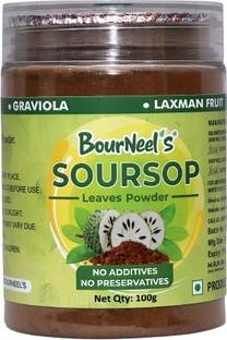BourNeel's Soursop leaves And Stems Powder 100gm Unflavoured Herbal Tea Plastic Bottle