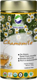 ORGANIC WELLNESS Calming & Soothing Sleep Tea for Stress and Anxiety | Caffeine Free Herbal Tea Chamomile Herbal Tea Tin