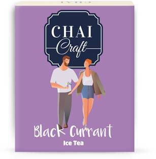 Chai Craft Black Currant Ice Tea| Flavoured Tea |- (10 Sachets) -10 x 13g =130g Blackcurrant Instant Tea Box