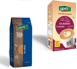 Senso Classic Coffee 6 sachets & Ginger Chai 1 kg Combo Ginger Masala Tea Pouch