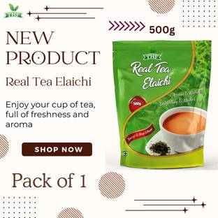 THF Elaichi Tea 500g, CTC Tea Blended with 100% Natural, Black Tea from Darjeeling Cardamom Black Tea Pouch