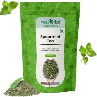 Neuherbs Spearmint Tea To Promote Refreshment & Manage Stress | Caffeine Free Mint Herbal Tea Pouch