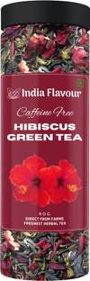 India Flavour Hibiscus Green Tea – 90 Cups of Calm, Antioxidant-Rich Herbal Tea | 100% Natural Hibiscus Green Tea Plastic Bottle