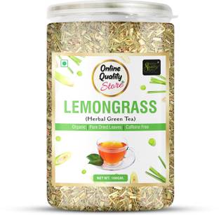 Online Quality Store Organic Lemongrass Herbal Tea - 100g | Lemongrass Tea Leaves |Herbal Green Tea Lemon Grass Herbal Tea Mason Jar
