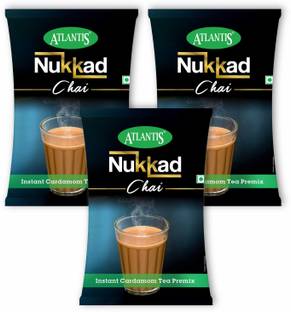 ATLANTIS 3 in 1 Nukkad Tea Premix Milk Sugar Powder For Vending Machine Cardamom Instant Tea Pouch