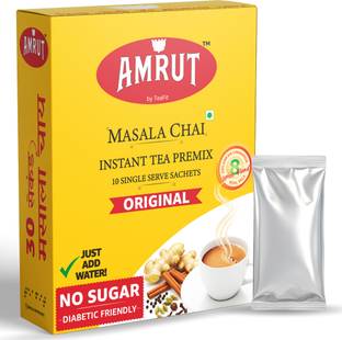Amrut Masala Instant Tea Premix - No Sugar | Instant Desi Masala Chai | Just Add Water Spices Masala Tea Box