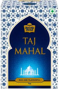 Taj Mahal Rich & Flavourful Tea 100 g - Rich and Flavourful Chai - Premium Leaf Tea Unflavoured Black Tea Box