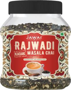 JAWAI Rajwadi Kadak Masala Chai |CTC with 5 Immunity Boosting Spices Masala Tea Mason Jar
