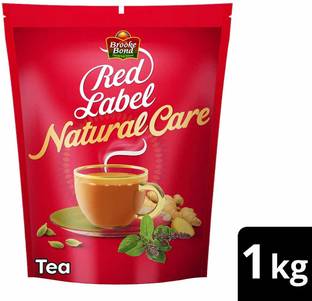 Red Label Natural Care Mulethi, Ginger, Cardamom, Tulsi, Ashwagandha Tea Pouch