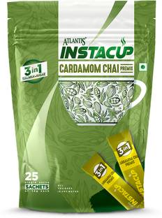 ATLANTIS Instacup Cardamom Tea Premix Sachets, Ready to Use Cardamom Tea Pouch