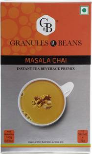 Granules N Beans GnB Granules and Beans Masala Instant Tea Premix chai |Pack of 10 Sachet Spices, Ginger, Cardamom, Cinnamon, Cloves, Black Pepper Instant Tea Box