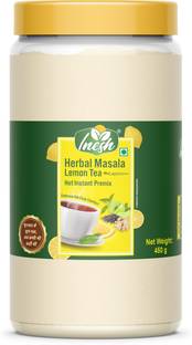 inesh Herbal Masala Lemon Tea hot instant premix Jar 450g Herbal Infusion Tea Mason Jar