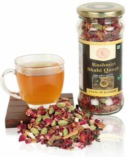 fazeelat creations KASHMIRI SHAHI KAHWA 200 GM (100GM+100GM) Green Tea Glass Bottle