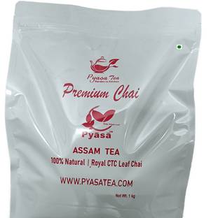 Pyasa Premium Chai -100 % Natural-CTC Leaf Chai- tea 1kg Tea Blend Vacuum Pack
