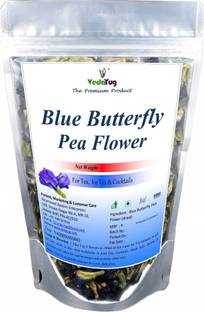 VY VedaYug Premium Blue Butterfly Pea Flower Drinks, Iced Teas, Coolers, Cocktails, 20g Herbal Tea Pouch