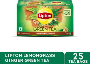 Lipton Lemongrass Ginger I Tasty Green Tea I Reduce Bally Fat Green Tea Box