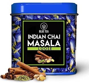 BLUE TEA Indian Chai Masala Spices Herbal Tea Box