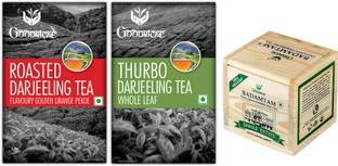 Goodricke Darjeeling Tea Combo- (Roasted + Thurbo + Badamtam Premium Organic| (100g x 3 )| Black Tea Box