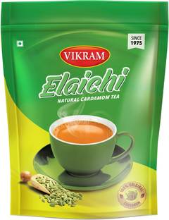 Vikram Elaichi Tea Blended with 100% Natural Ground 1Kg Cardamom Tea Pouch