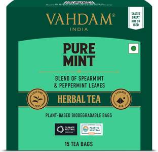 Vahdam Organic Pure Mint Mint Herbal Tea Box