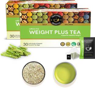 TEACURRY Weight Gain Tea - 60 Tea Bags | Helps in Gaining Mass - Men & Women Herbal Tea Pouch