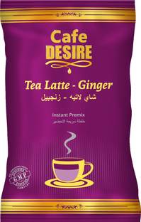 CAFE DESIRE Tea Latte Ginger | Unsweetened Premix Ginger Instant Tea Pouch