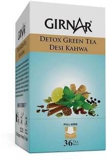 Girnar Desi Kahwa DETOX Tea - 36 Tea Bags Green Tea Bags Box
