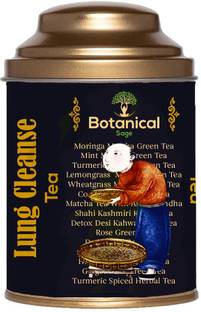 Botanical Sage Lung Cleanse Tea | With Goodness of Mullein Leaves,burdock root, Tulsi, etc Herbal Tea Box