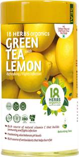 18 Herbs Green Tea with Lemon TIN Lemon Green Tea Bags Tin