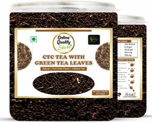 Online Quality Store CTC Tea With Green Tea Leaves| Chai Patti| Chai | Tea| Premium Tea|Assam CTC Tea Black Tea Tin