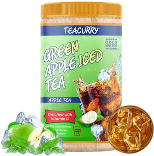 TEACURRY Green Apple Iced Tea - Infused with Cold Brew & Delicate Flavors of Real Apple Green Apple Iced Tea Tin