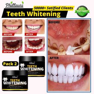 Phillauri Activated Charcoal Teeth Whitening Powder for Natural Teeth Whitening (PACK 2)