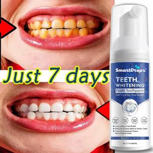smartdrops Teeth Whitening Foam, Deeply Clean Gums Stain Removal Toothpaste, Fights Germs Teeth Whitening Kit