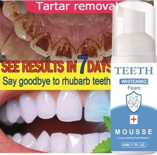 Sandarbh Teeth Whitening Foam To Remove Yellow Stains, Tobacco Stain, Tartar and Tobacoo Teeth Whitening Kit