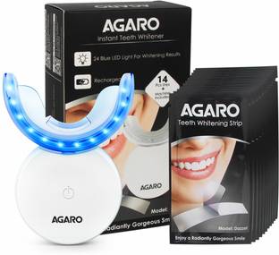 AGARO Dazzle Instant Teeth Whitening Kit with 14 Pcs Strips, Teeth Whitening Kit