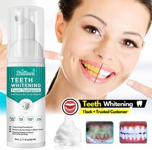Phillauri Teeth Whitening Foam To Removes Bad Breath Fights Germs - Mint Flavor Teeth Whitening Kit