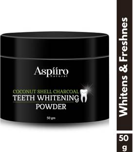 Aspiiro Natural Teeth Whitening Activated Charcoal Powder - For Stain Remover & Freshnes Breath
