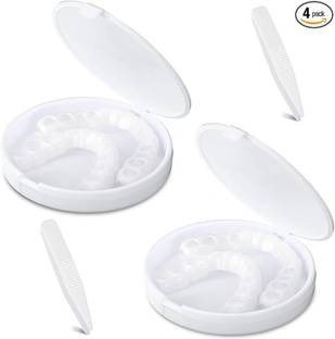 VRBUDDIES 2024 New Fake Teeth Veneers for Upper & Lower Dentures for a Natural Smile 2pcs Teeth Whitening Kit