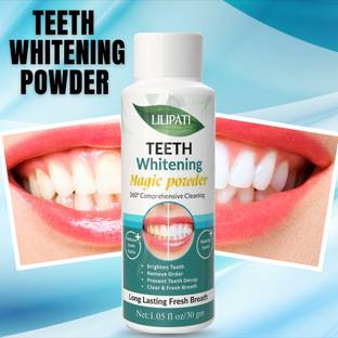 LILIPATI White Activated Magic Powder Teeth Whitening Powder with Clove Teeth Wipe Teeth Whitening Kit