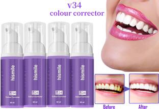 house of common V34 Hismile Colour Corrector (60ml) Pack of 4 Teeth Whitening liquid