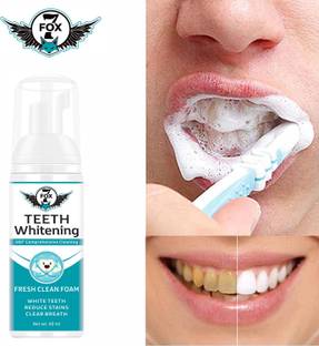 7 FOX Teeth Whitening Mousse Foam For Gutka Stain and Yellow Teeth Removal Foam- - Mint