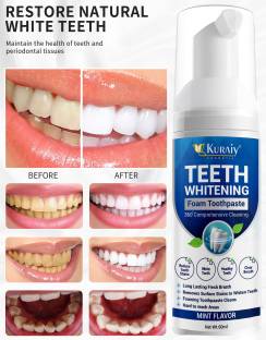 kuraiy Toothpaste Whitening Foam Mouth Wash Mousse Teeth Whitening liquid