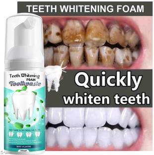qtpie Teeth Whitening Foam To Removes Bad Breath Fights Germs For Men & Women 50 ml Teeth Whitening liquid