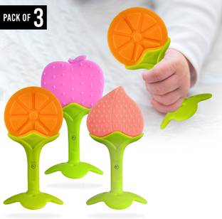Drisona' Fruits Shape Teethers for Baby, Baby Chew Toys & Mittens Teether