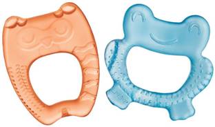 Beebaby Owl & Frog Water Filled Teether with Storage Case, 3M+, Pack of 2 Teether