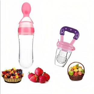 Little Townia Combo of Baby feeder spoon and Soother ( Food Fruit nibbler) Feeder