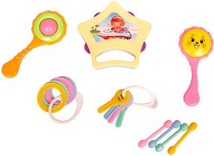 Virti Mini Me Colourful Toys for Newborn Baby - Set of 6 Teether