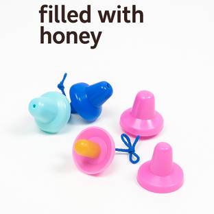 Sgsramganj Honey Pacifier Nipple for Babies Safe Silicone Teether Feeder Soothing BPA Free Feeder