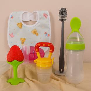 Smiley mia Baby combo pack of 6 Pcs for feeding, teething, grooming & care product Teether and Feeder