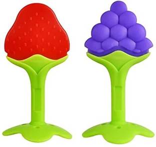 Smiley mia Silicone BPA Free Natural Teether with Storage Box for Newborn Infant(2 pieces ) Teether